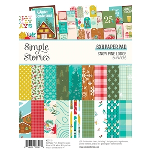 Picture of Simple Stories Paper Pad 6'' x 8'' - Snow Pine Lodge