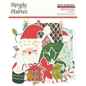 Picture of Simple Stories Bits & Pieces - Santa's Village, 52pcs