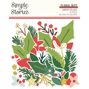 Picture of Simple Stories Διακοσμητικά Εφήμερα Bits & Pieces - Santa's Village, Floral Bits, 46τεμ