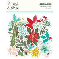 Εικόνα του Simple Stories Διακοσμητικά Εφήμερα Bits & Pieces - Snow Pine Lodge, Floral Bits, 62τεμ.