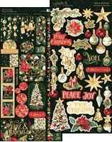 Εικόνα του Graphic 45 Cardstock Αυτοκόλλητα - Merry & Bright, 2τεμ.