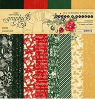 Εικόνα του Graphic 45 Patterns & Solids Pack - Μπλοκ Scrapbooking 12'' x 12'' - Merry & Bright