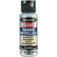 Picture of SoSoft Fabric Acrylic Metallic Paint 2oz - Silver Platinum