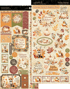 Picture of Graphic 45 Cardstock Αυτοκόλλητα - Autumn Greetings, 2τεμ.