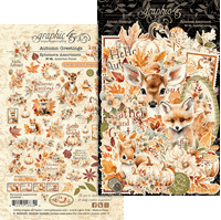 Picture of Graphic 45 Assorted Ephemera - Autumn Greetings, 60pcs