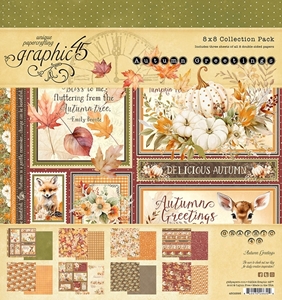 Picture of Graphic 45 Συλλογή Scrapbooking Διπλής Όψης 8" x 8" - Autumn Greetings