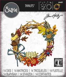 Picture of Sizzix Thinlits Dies By Tim Holtz Μήτρες Κοπής - Vault Foliage, 14τεμ.