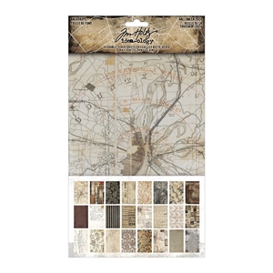 Picture of Tim Holtz Idea-Ology  Backdrops Χαρτιά Cardstock Διπλής Όψης 6" x 10" - Halloween, 24 τεμ.