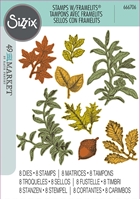 Εικόνα του Sizzix Framelits Die & Stamp Set Σετ Σφραγίδες & Μήτρες Κοπής A5 - Forever Leaves, 16τεμ.