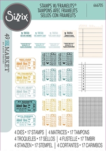 Picture of Sizzix Framelits Die & Stamp Set Σετ Σφραγίδες & Μήτρες Κοπής A5 - Forever Journal Essentials, 21τεμ.