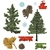 Picture of Sizzix Framelits Die & Stamp Set Σετ Σφραγίδες & Μήτρες Κοπής A5 - Pine Holidays, 21τεμ.