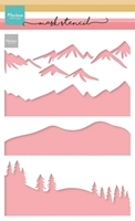 Εικόνα του Marianne Design Mask Στένσιλ A5 - Mountain Scenery