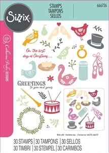 Picture of Sizzix Διάφανες Σφραγίδες by Catherine Pooler - 12 Days of Christmas #1, 30τεμ.