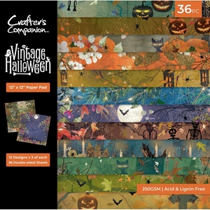 Picture of Crafter's Companion Μπλοκ Scrapbooking Διπλής Όψης 12" x 12'' - Vintage Halloween, 36 φύλλα