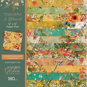 Picture of Crafter's Companion Paper Pad 12" x 12" - Nature's Garden - Thankful & Blessed