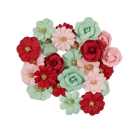 Picture of Prima Marketing Decorative Flowers - 25 & Peppermint, Sparkling, 24pcs