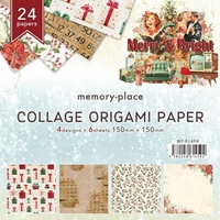 Picture of Memory Place Collage Origami Paper 6" x 6'' - Merry & Bright