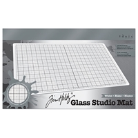 Εικόνα του Tonic Studios Tim Holtz Glass Studio Media Mat - Γυάλινη Επιφάνεια Εργασίας, White