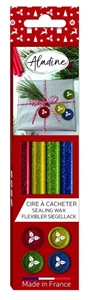 Picture of Aladine Flexible Round Wax Sticks Ράβδοι Κεριού (Βουλοκέρι) - Glitter Mix, 4τεμ.