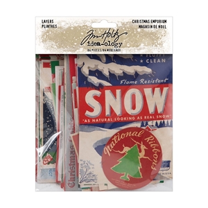 Picture of Tim Holtz Idea-ology Διακοσμητικά Layers Εφήμερα - Christmas, Christmas Emporium, 84τεμ. 