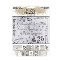 Εικόνα του Tim Holtz Idea-ology Collage Paper Collage Papers Χαρτιά Για Κολάζ 5" X 6"  - Christmas, 30τεμ.