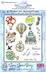 Picture of The Card Hut Διάφανες Σφραγίδες -  A Dash of Adventure , #01 Up, Up and Away, 15τεμ.