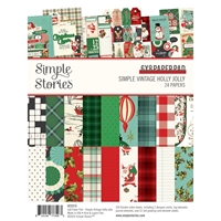 Εικόνα του Simple Stories Μπλοκ Χαρτιών Scrapbooking Διπλής Όψης 6'' x 8'' - Simple Vintage Holly Jolly