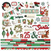 Picture of Simple Stories Cardstock Stickers 12" x 12" - Simple Vintage Holly Jolly, 78pcs