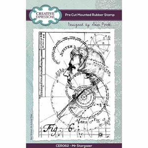 Picture of Creative Expressions Pre-Cut Rubber Stamp - Σφραγίδα Rubber 4" x 6" - Mr Stargazer