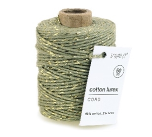 Picture of Vivant Cotton Lurex Cord - Sage Green, 50m