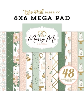 Picture of Echo Park Cardmakers Mega Pad Μπλοκ Χαρτιών Scrapbooking Διπλής 'Οψης 6" X 6" - Marry Me