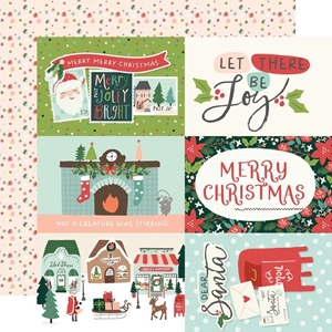 Picture of Simple Stories Cardstock Χαρτί Scrapbooking Διπλής Όψης 12'' x 12'' - Santa's Village, 4" X 6" Elements