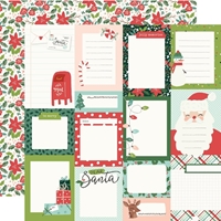 Εικόνα του Simple Stories Cardstock Χαρτί Scrapbooking Διπλής Όψης 12'' x 12'' - Santa's Village, Journal Elements