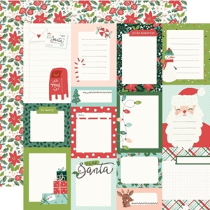 Picture of Simple Stories Cardstock Χαρτί Scrapbooking Διπλής Όψης 12'' x 12'' - Santa's Village, Journal Elements