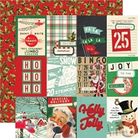 Εικόνα του Simple Stories Cardstock Χαρτί Scrapbooking Διπλής Όψης 12'' x 12'' - Simple Vintage Holly Jolly, 3" X 4" Elements