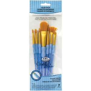 Picture of Crafter's Choice Gold Taklon Oval Brush Value Pack - Σετ Πινέλων, 7τεμ.