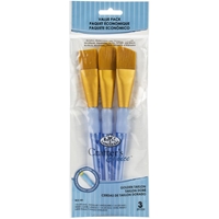 Εικόνα του Crafter's Choice Gold Taklon Large Brush Value Pack - Σετ Πινέλων, 3τεμ.