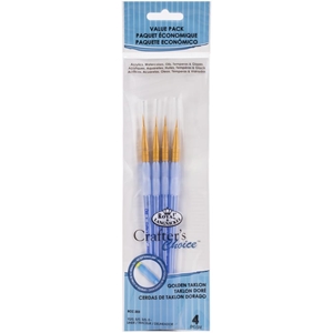 Picture of Crafter's Choice Gold Taklon Detail Brush Value Pack - Σετ Πινέλων, 4τεμ.