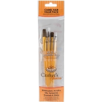 Εικόνα του Crafter's Choice Synthetic Camel Hair Brush Value Pack - Σετ Πινέλων με Συνθετική Τρίχα Καμήλας, 4τεμ.