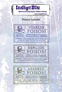 Picture of IndigoBlu Σφραγίδες Rubber A6 - Poison Labels, 3τεμ.