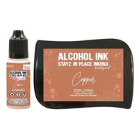 Εικόνα του Couture Creations Stayz In Place Pearlised Alcohol Ink Pad with Re-Inker - Μελάνι Οινοπνεύματος με Ανταλλακτικό - Copper, 2τεμ.