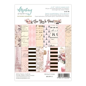 Picture of Mintay Papers Add-On Μπλοκ Scrapbooking Διπλής Όψης 6'' X 8" - See you In Paris