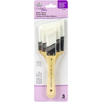 Εικόνα του Crafter's Choice White Taklon Brush Value Pack - Σετ Angular Πινέλων, 3τεμ.