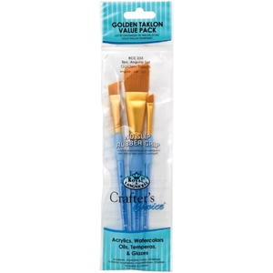 Picture of Crafter's Choice Gold Taklon Brush Value Pack - Σετ Angular Πινέλων, 3τεμ.