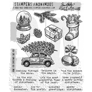 Picture of Stampers Anonymous Tim Holtz Cling Σφραγίδες - Home For Christmas, 18τεμ.