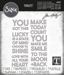 Picture of Sizzix Thinlits Dies By Tim Holtz Μήτρες Κοπής - Bold Text #2, 7τεμ.