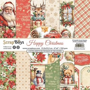 Picture of ScrapBoys Μπλοκ Scrapbooking Διπλής Όψης 6'' x 6" - Happy Christmas