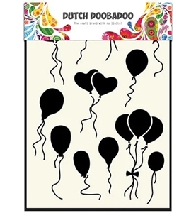 Picture of Dutch Doobadoo Mask Art Στένσιλ A5 - Balloons Normal/Heart