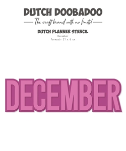 Picture of Dutch Doobadoo Dream Plan Do Planner Στένσιλ - December