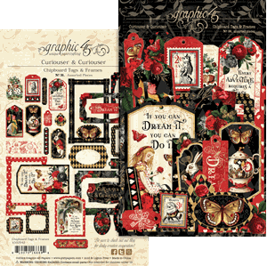 Picture of Graphic 45 Διακοσμητικά Chipboard Tags & Frames - Curiouser & Curiouser, 30τεμ.